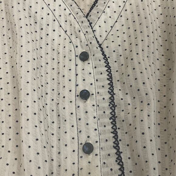 Vintage 70s Does 50s Jerrie Lurie Dress | Polka Dot Midi, Cottagecore S, M, L - Picture 5 of 9